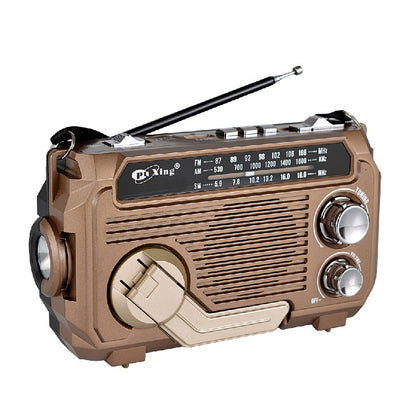 📟📶 Radio portabil de urgență, cu încărcare manuală și lanternă LED