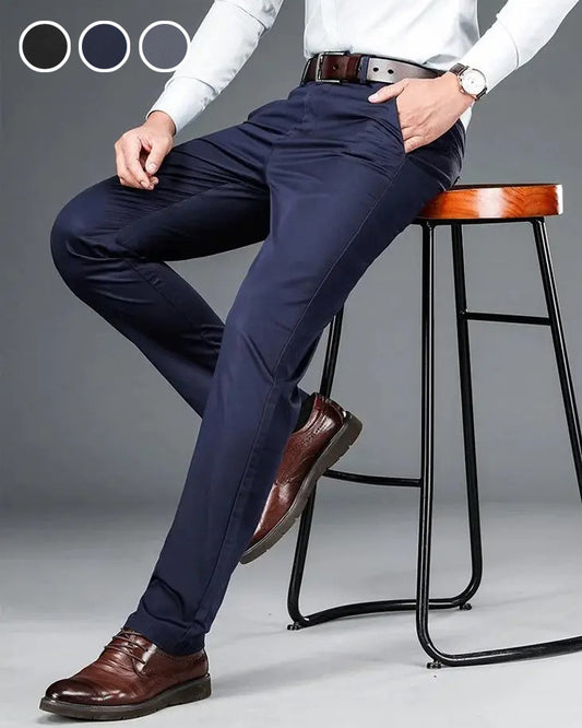 【Ultima zi de reducere – 50% discount per bucată】Pantaloni de costum casual pentru bărbați, vară, fără călcare