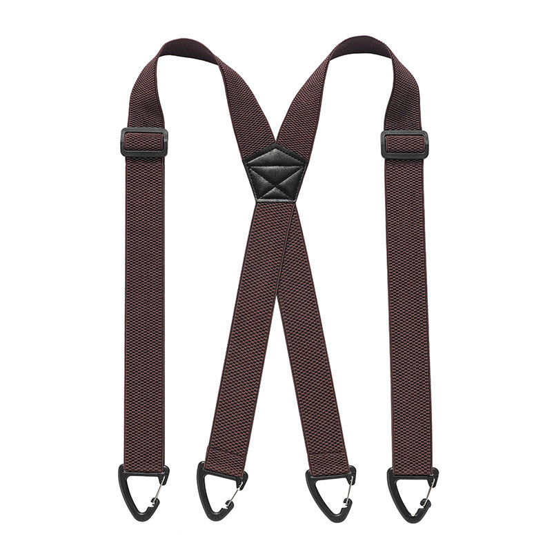 Bretele Reglabile pentru Bărbați în Formă de X, Cu Clipsuri Metalice Puternice, Stil Clasic și Elastic pentru Pantaloni