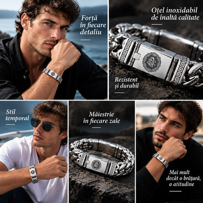 ⌚🕉️ Brățară retro pentru bărbați, cu simbol al păcii și mantra din șase silabe, design personalizat și plin de semnificație