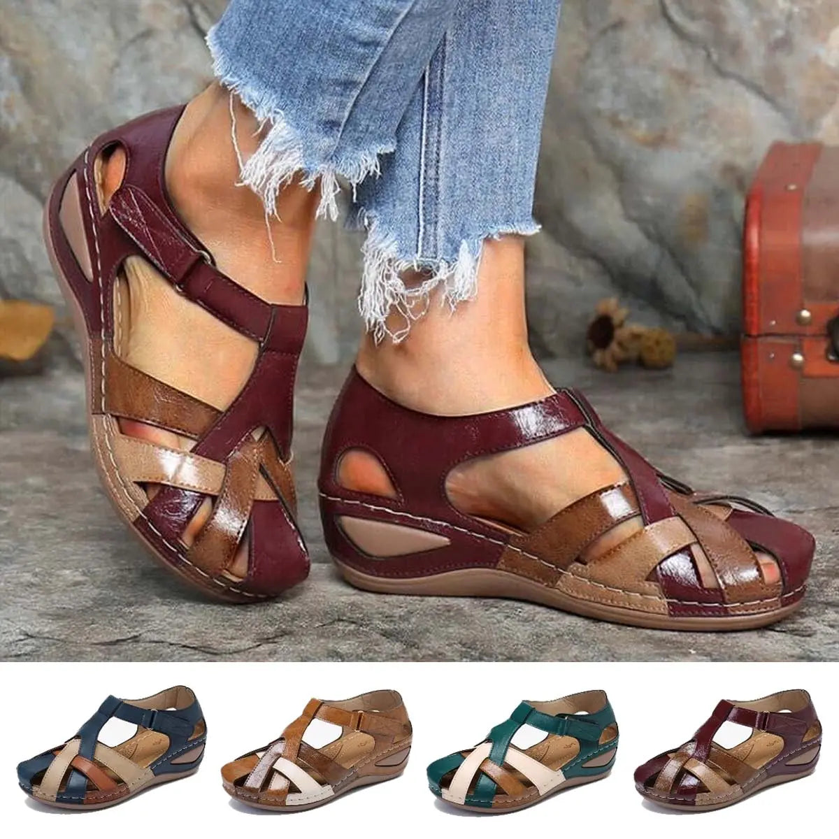 ⏳✨【35–43】Sandale romane confortabile pentru femei, din piele moale