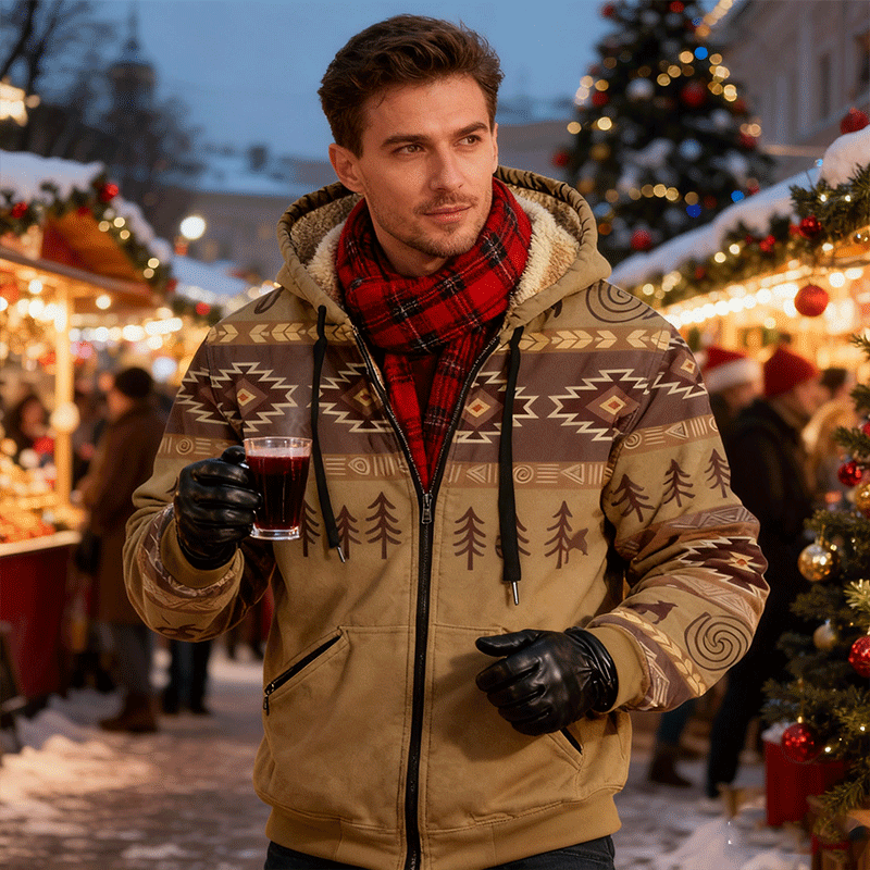 【Polovičná cena na jeseň a zimu】Pánska jesenná a zimná bunda, vysokokvalitný voľný štýl, hrubý plyš, teplá a pohodlná