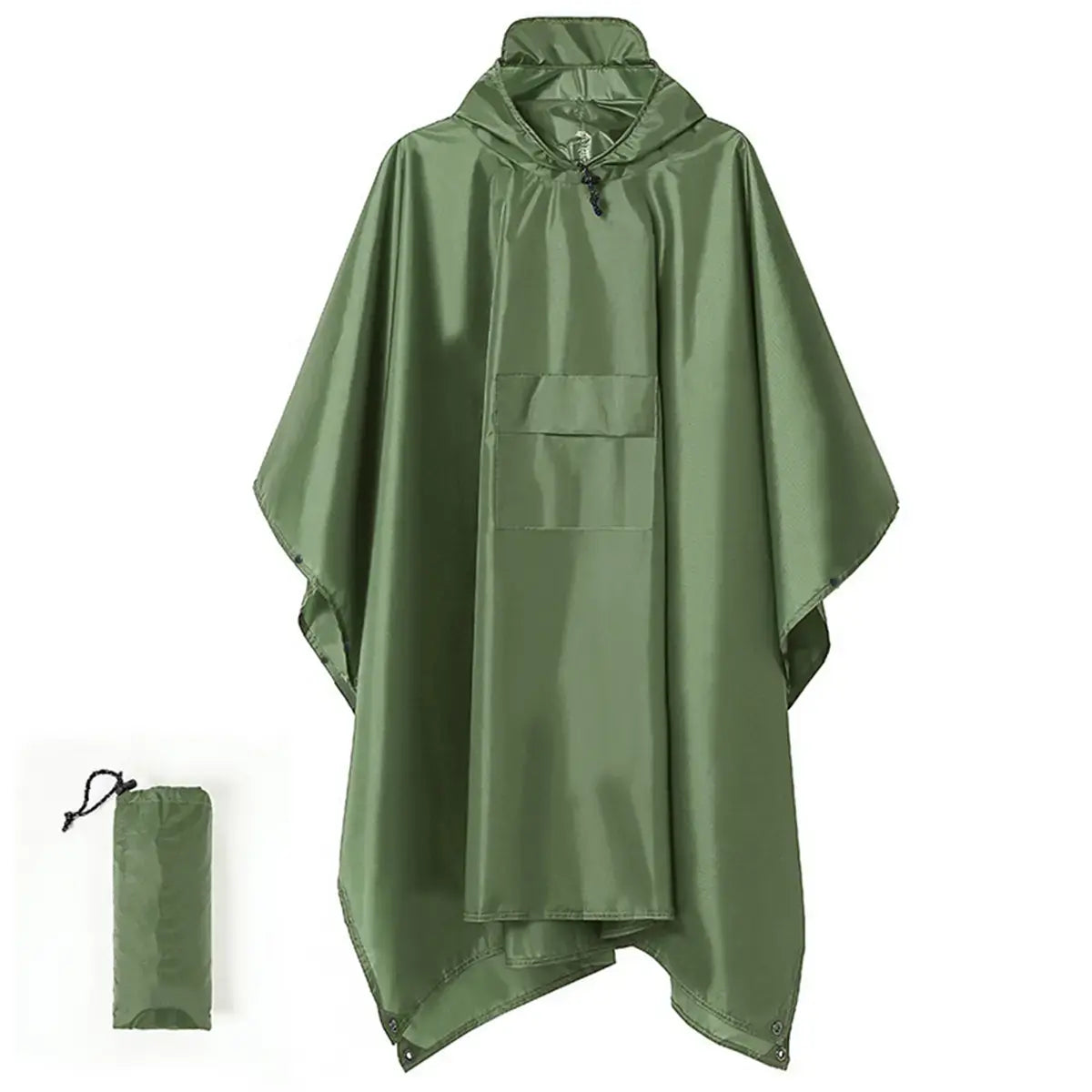 🏕️ Poncho de ploaie multifuncțional 3 în 1 | Pelerină impermeabilă + Cort de camping + Saltea de sol | Pentru drumeții și camping 🌧️