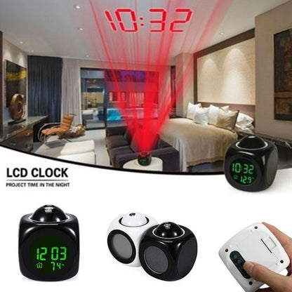 【Descuento de invierno del 50 %】⏰ Reloj proyector multifuncional — proyecta la hora, alarma, temperatura y clima en la pared o el techo