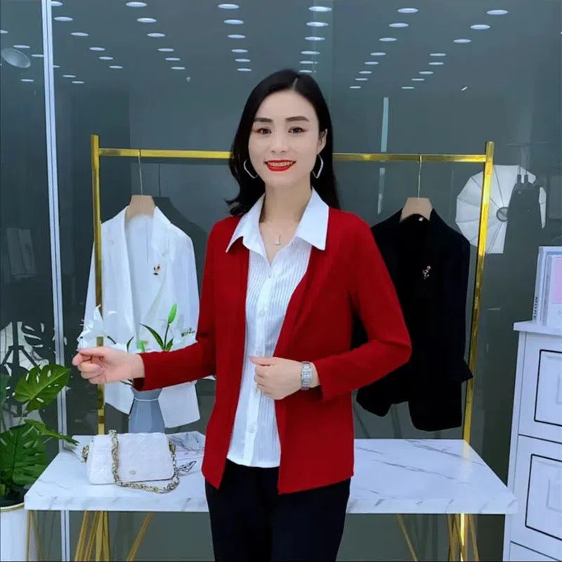 【Jesień/Zima 50% OFF】【L-5XL】2025 Nowa jesienna fałszywa koszula dwuczęściowa, elegancki styl