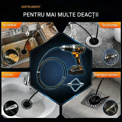 Unelte pentru deblocarea conductelor și vaselor de toaletăs