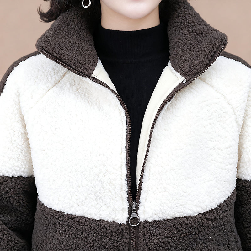 【🔥Половина цена за есен и зима】☃️❄️Ново кадифено яке от агнешка вълна за есен и зима 2025 г