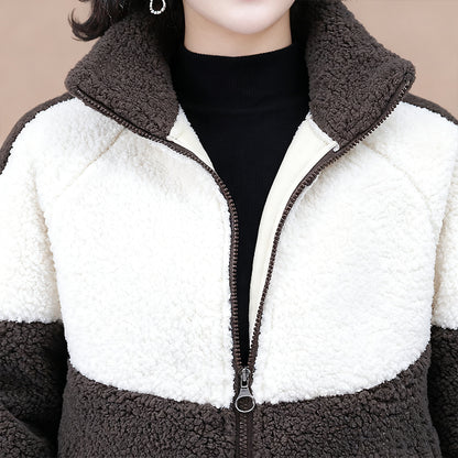 【🔥Половина цена за есен и зима】☃️❄️Ново кадифено яке от агнешка вълна за есен и зима 2025 г