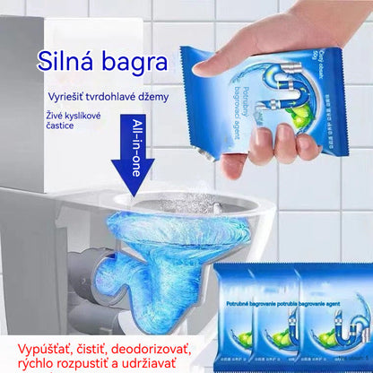 💪Silný prostriedok na odstraňovanie upchatia a korózie potrubí, vhodný na rozpúšťanie olejových škvŕn v toaletách, podlahových odtokoch, kanalizácii a kuchyniach