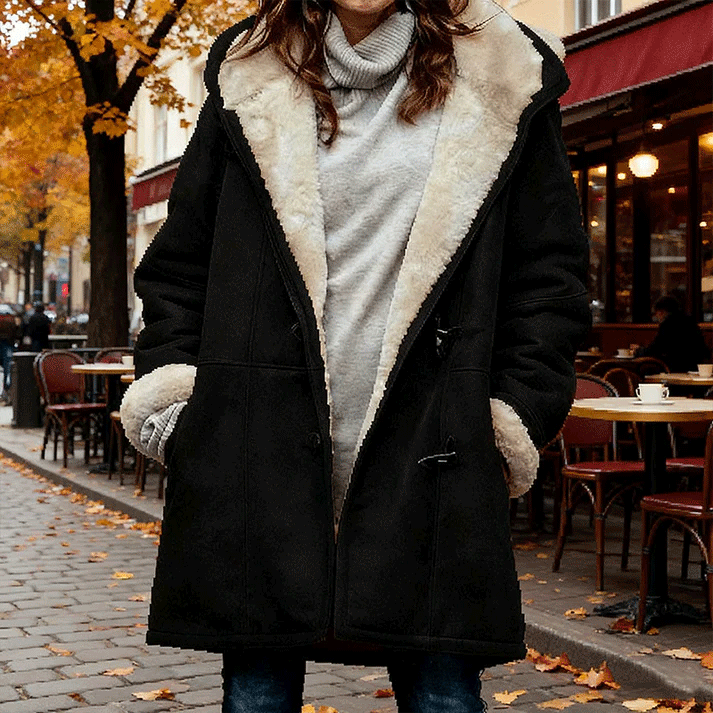 🥼🐏💖【Zimska novost 43% popusta】Modna in topla ženska semiš jakna 2025 z volneno podlogo, velikosti S–5XL, primerna za zimo in vsakodnevno nošenje