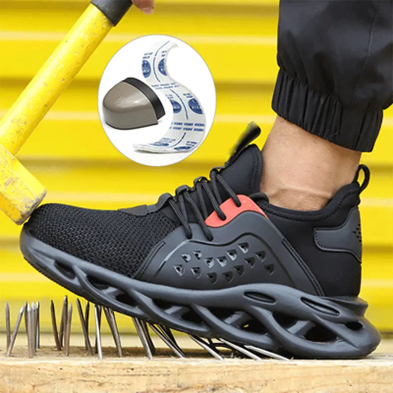 🚵‍♂️🔨【Reducere 50%🔥】👨‍🔧 Pantofi de protecție pentru bărbați, de înaltă densitate, respirabili, rezistenți la șocuri și perforații, cu vârf din oțel și izolație【39–48】