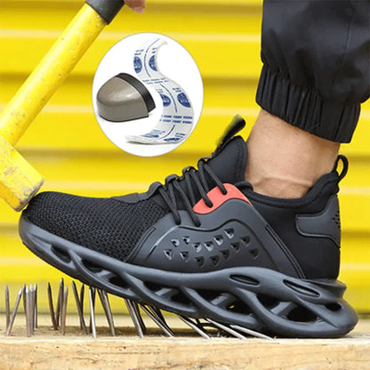 🚵‍♂️🔨【Reducere 50%🔥】👨‍🔧 Pantofi de protecție pentru bărbați, de înaltă densitate, respirabili, rezistenți la șocuri și perforații, cu vârf din oțel și izolație【39–48】