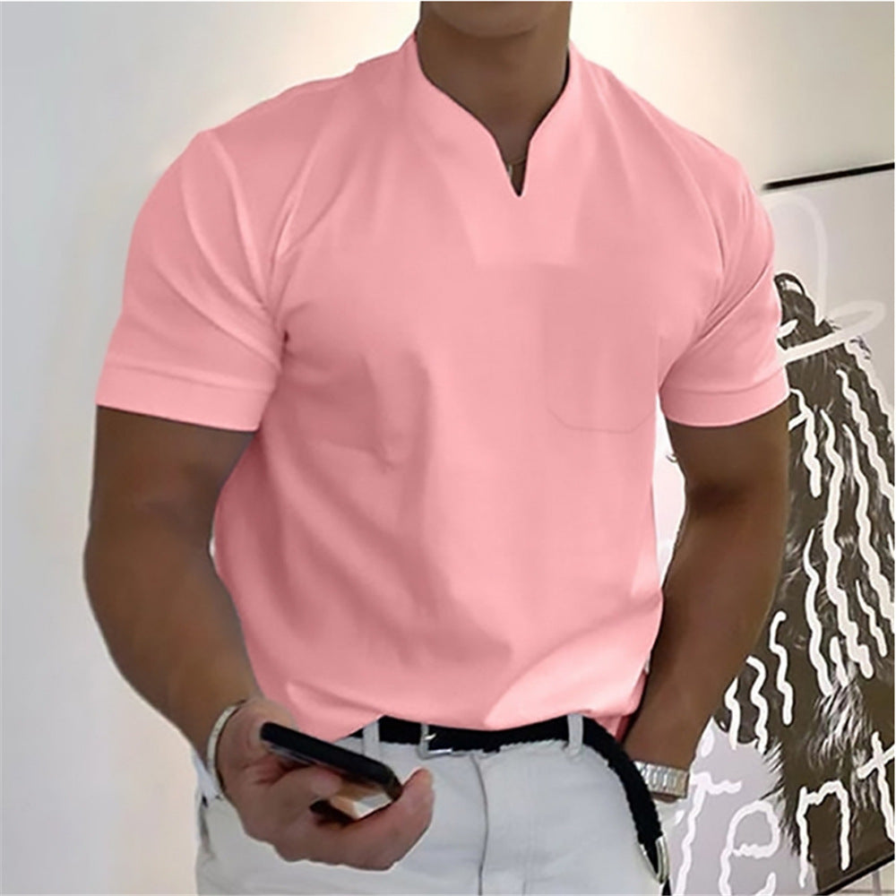 💪👔Tricou polo sport supradimensionat pentru bărbați, confecționat din bumbac elastic