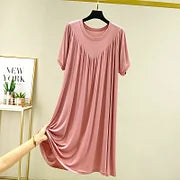 💖【S-4XL】Rochie de pijama cu mânecă scurtă, moale și confortabilă.