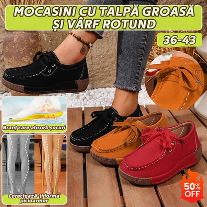 【36-43】Pantofi din catifea cu șireturi – Colecția Toamnă 2026