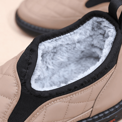 🔥【Αγοράσε 1, πάρε 1 δωρεάν】👢【36-41 έξινα】νέο μοντέλο ποδιάρια χειμώνα 2025 για γυναίκες, με υποστρωση από αδιάβροχο βαμβάκι + θερμό με πυξίδα ενισχυμένης πάχυνσης, πίσω επίπεδη και αντιολισθητική