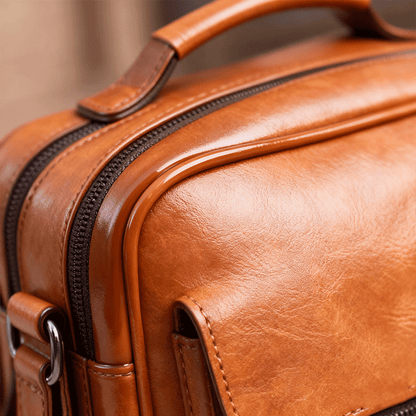 🔥Нова промоция 50% отстъпка 👜 Модерна и ежедневна кожена чанта за мъже, голям капацитет