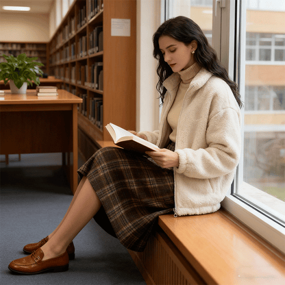 【⚡50% намаление за есен и зима⚡】Дамска пуховина от памук с дебела памучна овчина за есен и зима