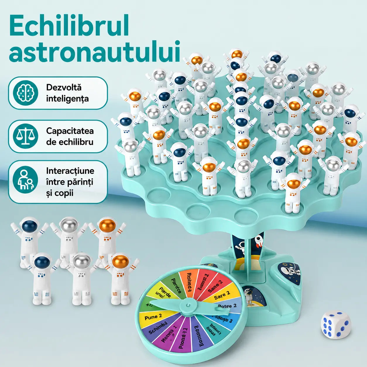 ✨🎁 Jucărie educativă interactivă Astronaut Balance pentru părinți și copii