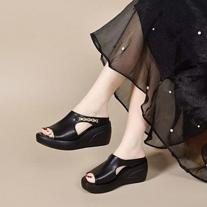 🔥👡【35-40】Sandale elegante cu pană pentru femei