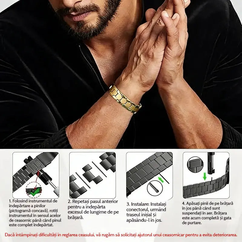 ✨Cumpără 1, primești 1 gratis✨ Brățară magnetică detașabilă pentru bărbați✅️Ramburs la livrare