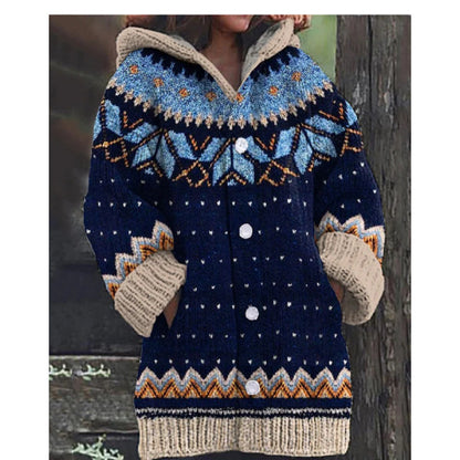 🔥🔥【S~5XL】✨ Jachetă nouă tricotată cu glugă, în mai multe culori, pentru toamnă/iarnă