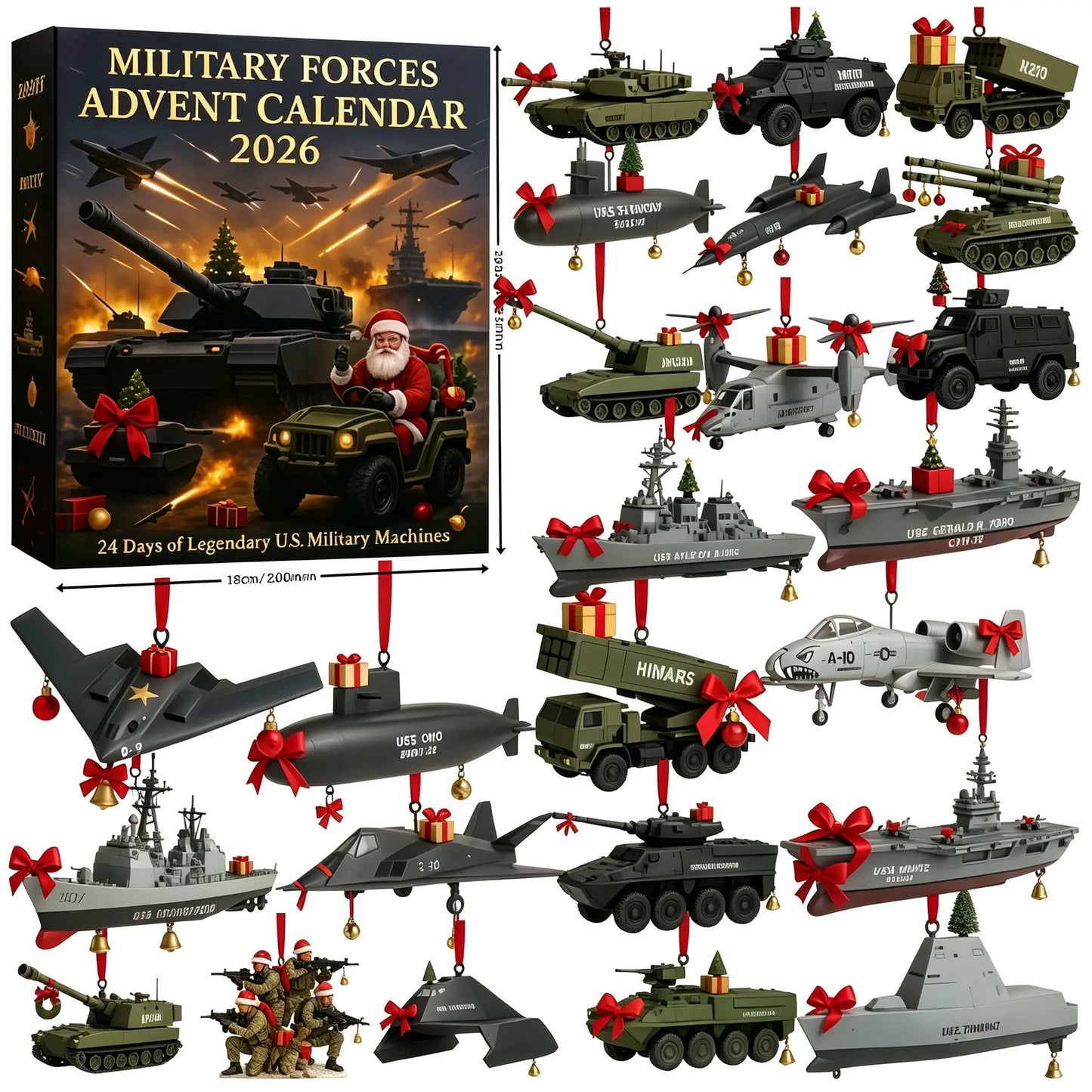 【1 cutie cu 24 de bucăți】Doar 139 RON 🎁🎁 Mai multe decorațiuni și cadouri de Crăciun pentru 2026
