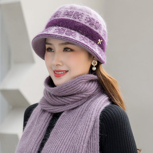 Zimowy beret z imitacją baraniego futra, termiczny na przydzą 3907457 