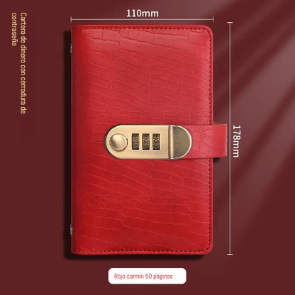 📓💼🔐 Organizator de portofel cu încuietoare cu cod reglabil – depozitare sigură pentru cecuri, numerar, carduri bancare și toate documentele. Practic, elegant și cu capacitate mare! ✨