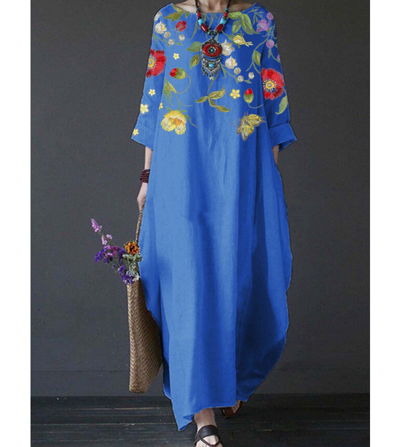 👗【S-5XL】Rochie cu imprimeu lejer