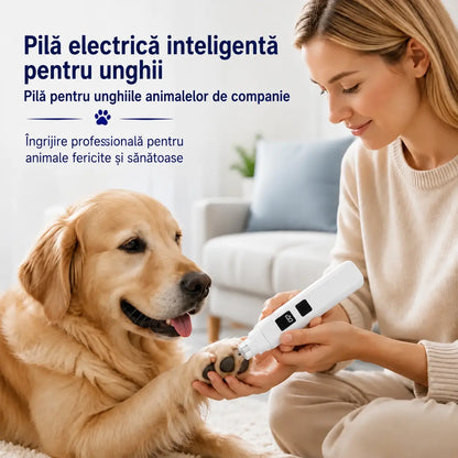 🐱🐶 Pilă electrică pentru unghiile animalelor de companie, cu indicator LED de alimentare