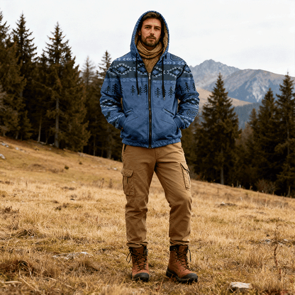 【Polovičná cena na jeseň a zimu】Pánska jesenná a zimná bunda, vysokokvalitný voľný štýl, hrubý plyš, teplá a pohodlná