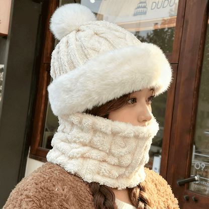 🔥【Ograniczony czas - połowa ceny】🔥🐏Nowy model czapki i szalu, grube i puszyste, odporne na wiatr i chłod