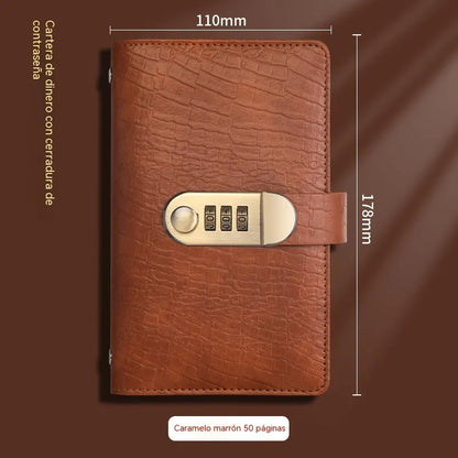 📓💼🔐 Organizator de portofel cu încuietoare cu cod reglabil – depozitare sigură pentru cecuri, numerar, carduri bancare și toate documentele. Practic, elegant și cu capacitate mare! ✨