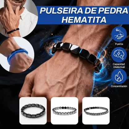 🎁【Cumpără 1, primești 1 gratuit🔥】Brățară energetică cu hematit și onix negru | Recâștigă-ți puterea și încrederea în tine însuți