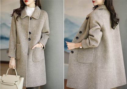 🔥🔥【Mitad de precio a finales de mes】Nuevos modelos de chaquetas de cuero sintético gruesas para otoño/invierno 2025, estilo de longitud media, slim fit