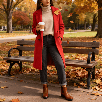 🔥🔥【Ograniczony czas z 50% rabatem】Nowy modny model damskiej jednofarbowanej kurtki przeciw wiatrowanej na jesień i zimę