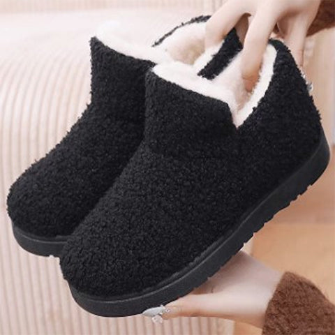💟【velikosti 35-41】Teplé ploché boty s peřím, vlnou a hrubým materiálem 