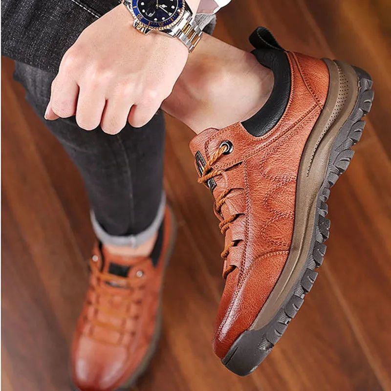 🔥 Нов продукт на половина цена 【39-48】 Мъжки обувки 2025 есен-зима нови мъжки модни кожени обувки