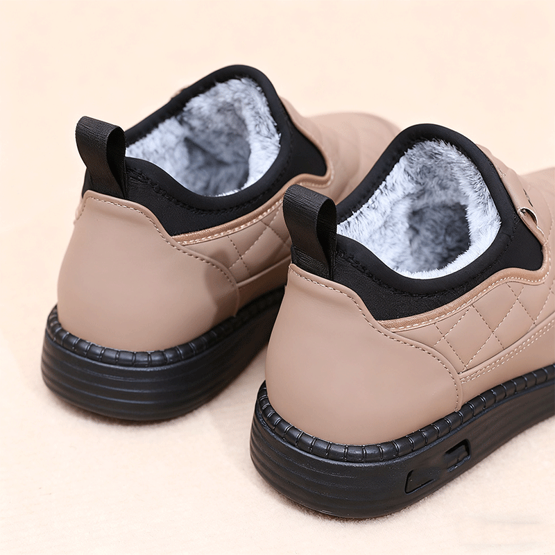 🔥【Αγοράσε 1, πάρε 1 δωρεάν】👢【36-41 έξινα】νέο μοντέλο ποδιάρια χειμώνα 2025 για γυναίκες, με υποστρωση από αδιάβροχο βαμβάκι + θερμό με πυξίδα ενισχυμένης πάχυνσης, πίσω επίπεδη και αντιολισθητική