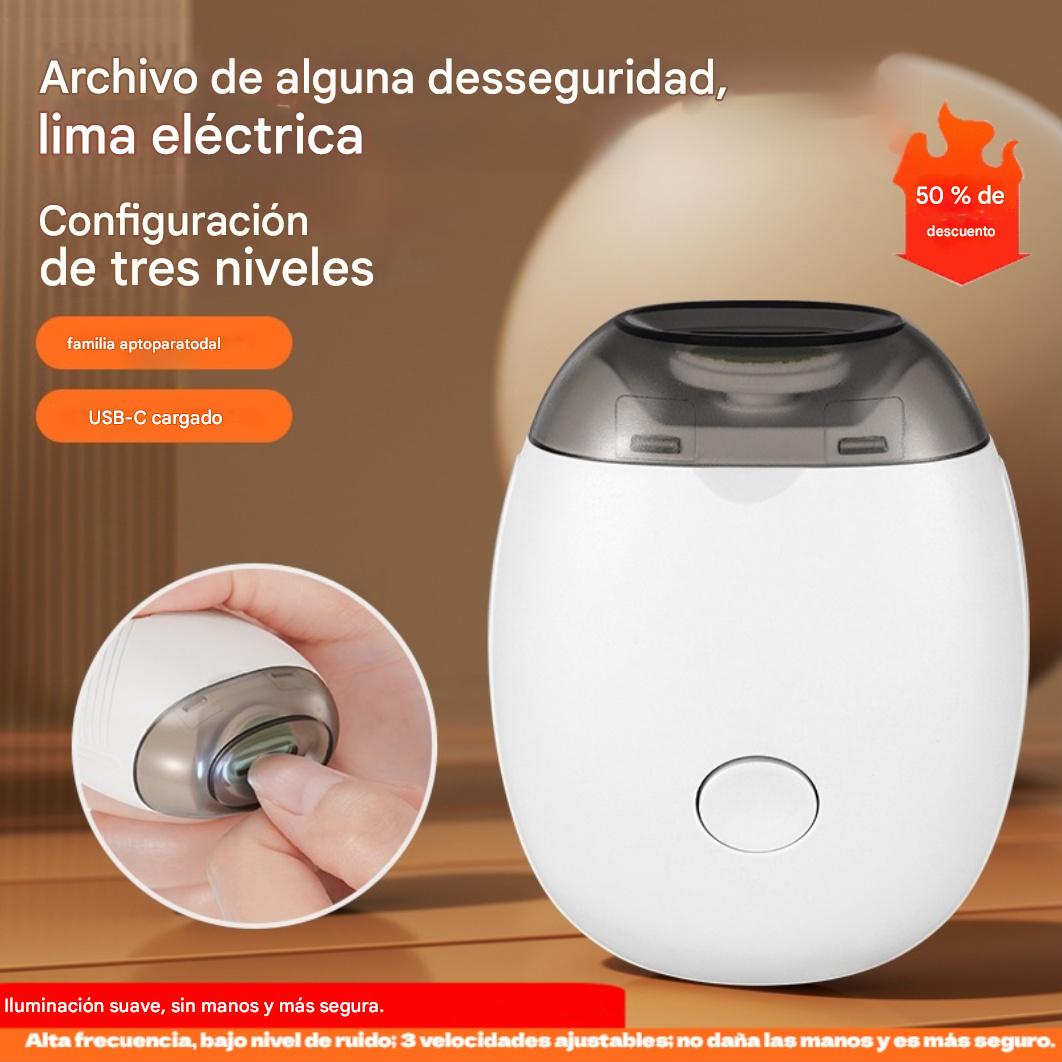 Oferta superventas ✨ Lima de uñas eléctrica, diseño silencioso, apta para bebés, cuidado de uñas suave y seguro 👶🔧