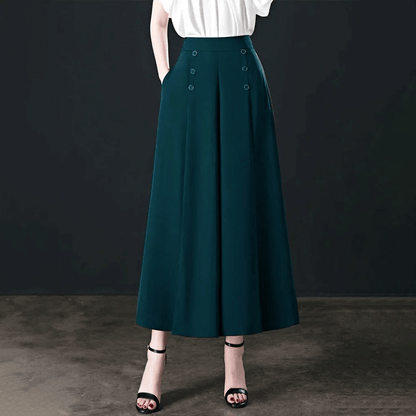 【50% DE DESCUENTO】Falda larga elegante de moda para mujer de otoño e invierno, con caída fluida, cintura alta y falda amplia