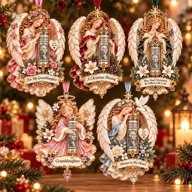 🎁 Prețul pentru setul din 5 piese este de 159 RON ✨Ornament de Crăciun cu înger, pentru bani