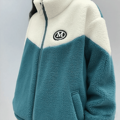 🔥 Половина цена - хванете сега -- 【Размери M-4XL】🐏 Зимен поларен памучен яке, убогено дебело материя от агнешка вълна и памуч