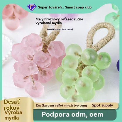 【Kúp 3, získaj 2 zadarmo】🎄 Ručne vyrobené mydlo z hrozna a jahôd – perfektný vianočný darček 🎁