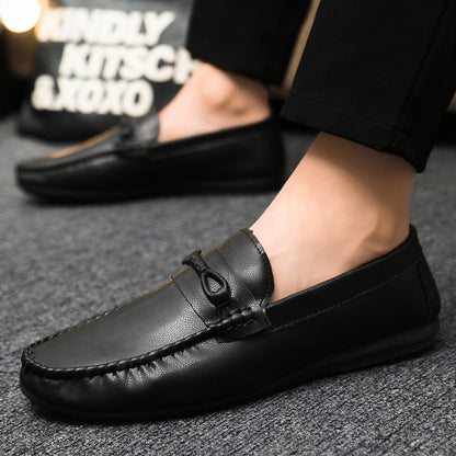 🔥🔥🥿 Pantofi casual din piele, cu profil jos, pentru bărbați – versatili și respirabili, prevăzuți cu tălpi moi, antiderapante.