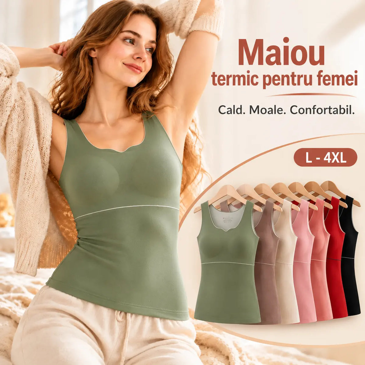 3 bucăți la doar 169 lei — 🔥 Maiou termic fără cusături pentru toamnă și iarnă