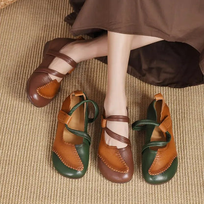 🔥【Reducere 50%】Noutate: Pantofi populari din piele cu talpă moale, în culori revigorante și închidere cu velcro.