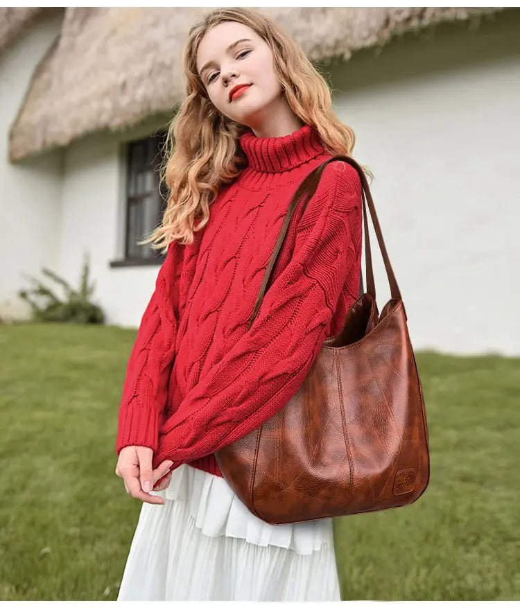 👜 Geantă tote de damă din piele moale 🔥