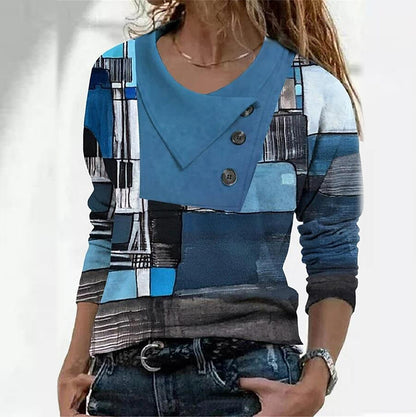 🍂【S-5XL】2026 Top modern cu mânecă lungă și imprimeu